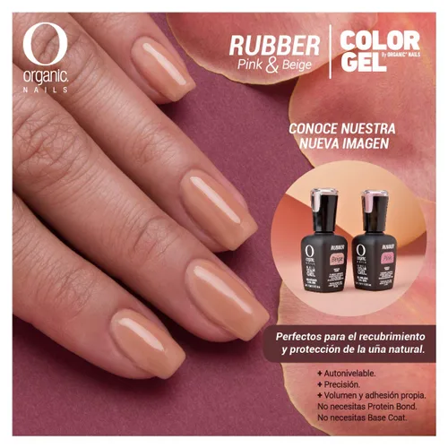Vista 2 de Organic Nails NIVELADOR DE GOMA ROSA Y BEIGH GEL