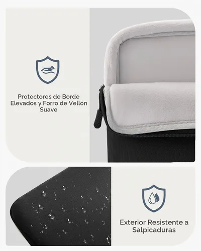 Vista 5 de ProCase Funda para laptop de 15 pulgadas para MacBook Air/Pro de 15 pulgadas M5/M4/M3/M2, Lenovo Googlebook de 15.3", funda delgada de viaje