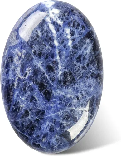 Vista 23 de CASMON Piedra de sangre de África, piedra ovalada de palma, piedra de bolsillo para terapia de alivio de ansiedad y estrés, piedra energética pulida