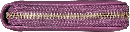Vista 6 de Easyoulife - Billetera de piel con cierre y tarjetero para mujer, con bloqueo de interferencia de radiofrecuencia (RFID), Minimalista, M