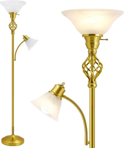 Vista 7 de GyroVu Lámpara de pie Torchiere para sala de estar, luz de lectura LED