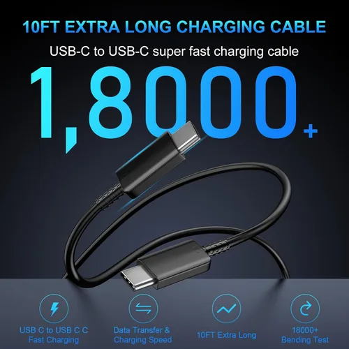 Vista 5 de 60W Super Fast Charger USB C, Type C Android Phone Charger Fast Charging Negro