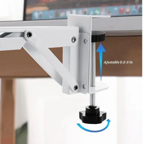 Vista 4 de Abrazadera extensora de escritorio para bricolaje Tablero extensor de escritorio de madera personalizado (tablero no incluido), abrazadera