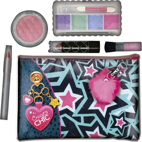 Vista 2 de Clementoni 18697 Crazy Chic Pochette - Juego de maquillaje para niñas de 6 años, multicolor