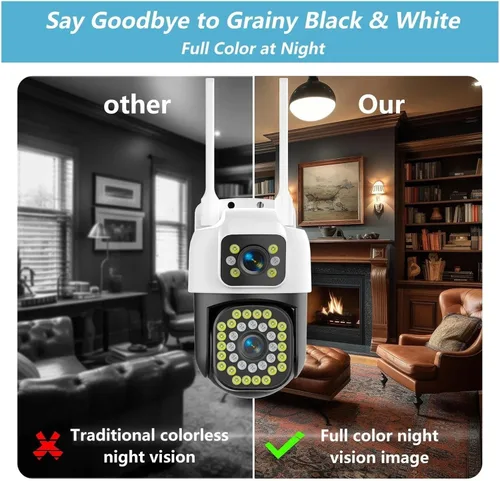 Vista 5 de Dual Lens PT WiFi Surveillance Camera EU Plug