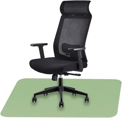 Vista 8 de Icegrey Tapete para silla de oficina, rectangular, lavable, antideslizante, protector de suelo para suelos de madera dura y azulejos, color beige