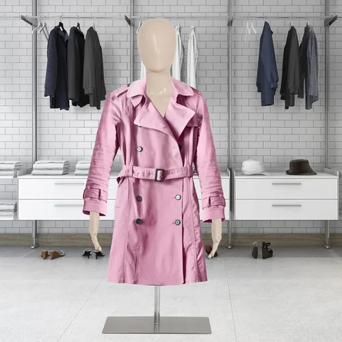 Vista 4 de Torso de maniquí de plástico con soporte, 39-56 pulgadas altura ajustable medio maniquí cuerpo femenino vestido forma maniquí para venta al por