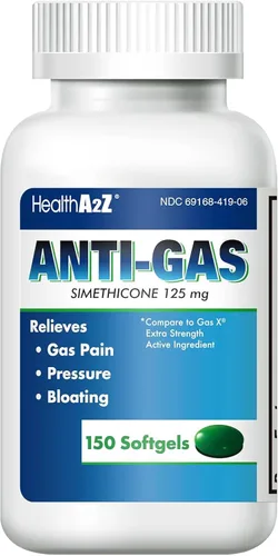 Vista 7 de HealthA2Z® Alivio de Gases Simeticona 125 mg Alivia las molestias estomacales y los gases Anti flatulencia Alivia los gases rápidamente
