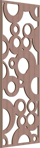 Vista 151 de 9 3/8"W x 24 3/8"H x 1/4"T Farwell Decorativos Paneles de Pared de Madera Calado, Hickory