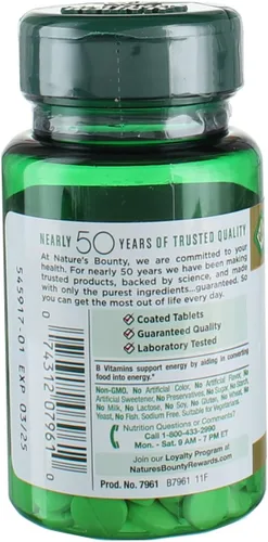 Vista 2 de Nature's Bounty Energy Health Comprimidos recubiertos de biotina, 1000 mcg, 100 unidades (1 paquete)