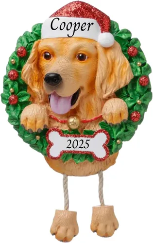 Vista 22 de Adornos personalizados para árbol de Navidad 2024 para mascotas – Razas de perros Beagle – Adorno personalizado de Feliz Navidad – Recuerdo