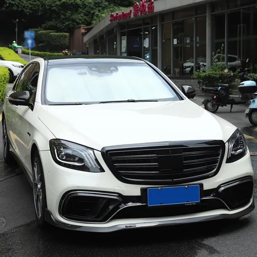 Vista 4 de Parasol para parabrisas para Mercedes Benz Clase S W222 2014-2020 2014-2020, parasol plegable y reflectante, protector solar personalizado
