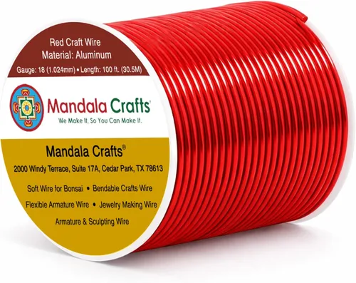 Vista 155 de Mandala Crafts - Alambre de aluminio anodizado de calibre 22 para hacer joyas - 137.2 m de alambre flexible surtido y coloreado - Doble para bonsái