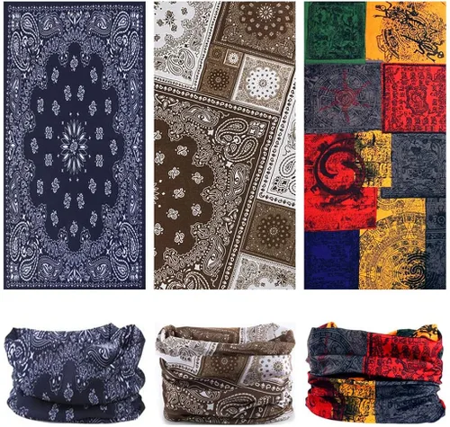 Vista 2 de VANCROWN - Cuello multiusos para hombre y mujer, úsalo como diadema, bufanda, bandana