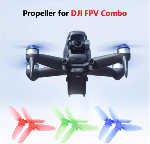 Vista 2 de SeiZed Propeller for DJI FPV Combo Drone 5328S Replacement Flight Props Black Blade Wing Fans Blue Red Green Spare Parts Accessories