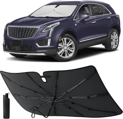 Vista 24 de EcoNour Parasol plegable para parabrisas de Mazda 3 2014-2016 2017 2018, parasol para ventana delantera de automóvil, protección UV, bloqueador