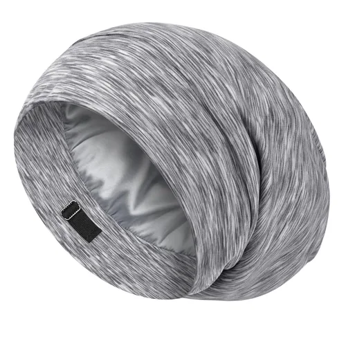 Vista 9 de LULUSILK Gorro de Dormir con Forro de Seda de Morera, Se Acabó el Cabello Encrespado y Enredado, Envoltorio de Cabello de Seda que se Mantiene
