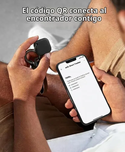 Vista 8 de eufy Security de Anker SmartTrack Link (negro, paquete de 1), no compatible con Android, funciona con Apple Find My (solo iOS), buscador de llaves