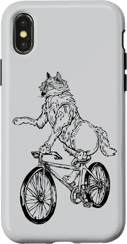 Vista 5 de Wolf Cycling Bicycle Funny Animal Cyclist Biking Bike Case for iPhone 17
