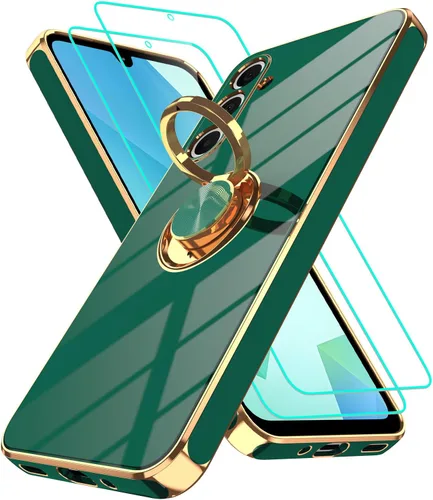 Vista 47 de Funda para Motorola Moto G 5G 2024: Funda Moto G Play 5G 2024 con 2 piezas de protectores de pantalla, soporte de anillo de rotación de 360°