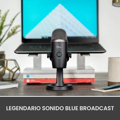 Vista 2 de Logitech for Creators Blue Yeti Nano - Micrófono USB para juegos, transmisión, podcasting, Twitch, YouTube, Discord, grabación para PC y Mac, Plug &