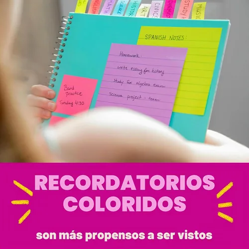 Vista 6 de Post-it - Notas adhesivas de 5 x 8 pulgadas, Marseille Collection Material escolar y productos de oficina