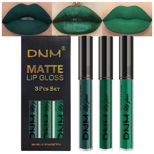 Vista 11 de Lápiz labial mate de terciopelo marrón café, lápiz labial delgado de alta pigmentación, resistente al agua de larga duración para mujeres, regalo