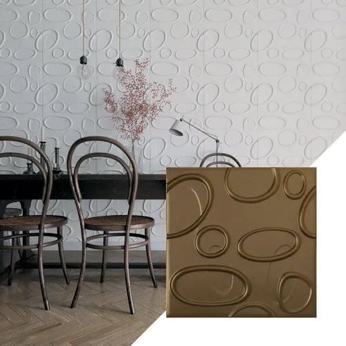 Vista 11 de Ekena Millwork WP20X20FEWH 19 5/8 pulgadas de ancho x 19 5/8 pulgadas de alto Felix EnduraWall Decorativo 3D Panel de pared cubre 2.67 pies cuadrados