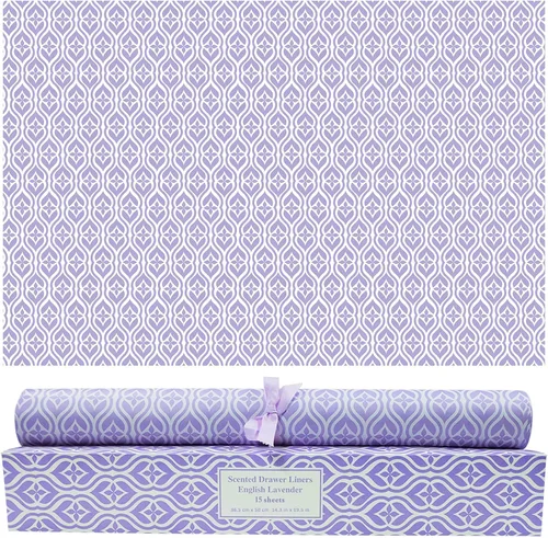 Vista 9 de SCENTORINI Revestimientos de cajones para tocador, forros de cajones perfumados de algodón limpio, forro de cajón para tocador, dormitorio, estante