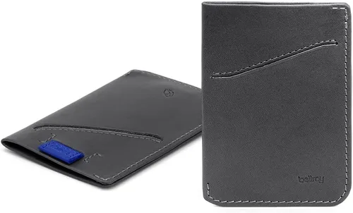 Vista 2 de Bellroy Funda para tarjetas cartera delgada de cuero máx 8 tarjetas y billetes Carbón cobalto