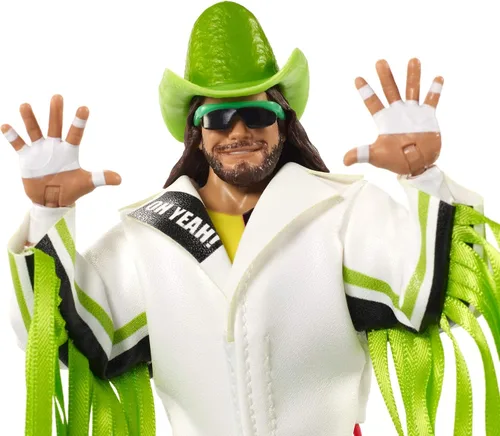 Vista 2 de WWE Ultimate Edition "Macho Man" Randy Savage Figura de acción de 6 pulgadas, con cabezas intercambiables, manos intercambiables y equipo de entrada