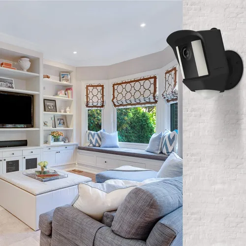 Vista 7 de Fintie Funda de silicona para cámara Ring Spotlight, silicona suave resistente a la intemperie, cubierta protectora para cámara de seguridad HD