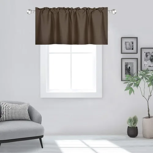 Vista 36 de DECOVSUN Cenefas Aqua para ventanas de cocina, con bolsillo para barra, opacas, con aislamiento térmico, 1 panel de 42 x 18 pulgadas
