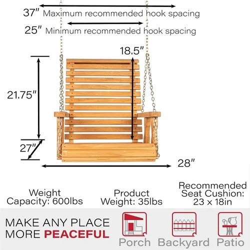 Vista 7 de Amish - Silla giratoria resistente con tratamiento a presión (mancha de cedro)