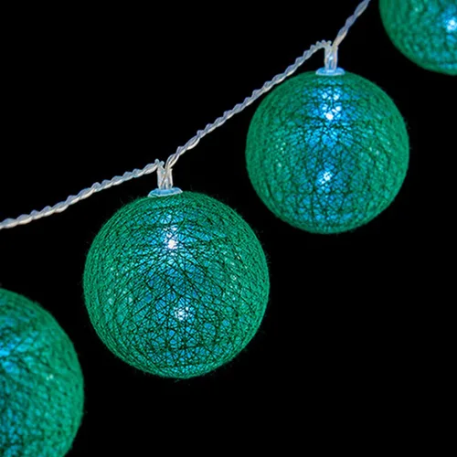 Vista 2 de Guirnalda de Bolas LED Krist+ Verde 2 m Ø 5 cm