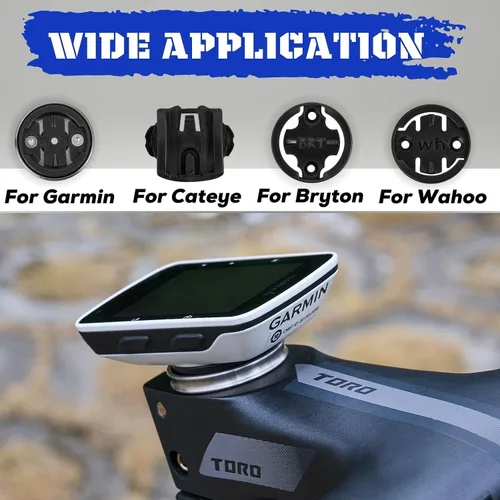 Vista 3 de corki Cycles Titanio Stem Auriculares Top Cap Bike Mount Compatible para Wahoo Garmin Cateye Bryton