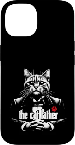 Vista 4 de The Catfather Fathersday Funny Gifts Best Birthday Cat Dad Case for iPhone 16