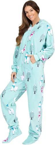 Vista 3 de Footed Pajamas - Adult Chenille Hoodie Onesies One-Piece Pajama Jumpsuits for Men and Women Pjs Unisex