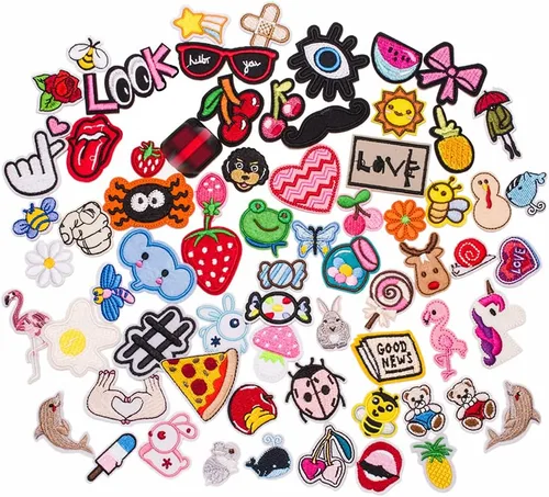 Vista 12 de U-Sky Parches bordados para coser o planchar Letras coloridas completas del alfabeto A-Z Personalización para bricolaje Ropa para niños