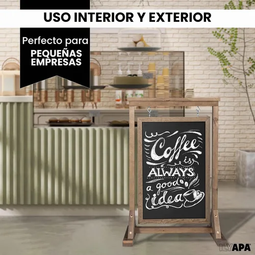Vista 6 de Ilyapa Barnwood - Letrero de doble cara para acera Barnwood Marrón