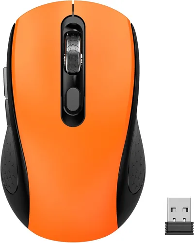 Vista 9 de Ratón inalámbrico silencioso ergonómico de la llave lateral de 6