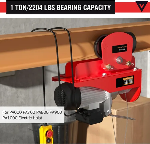 Vista 10 de Carro de elevación I-Beam de 1 tonelada, ajustable de 1.96 a 6.69
