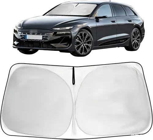 Vista 63 de Parasol para parabrisas, 4 capas, parasol para ventana delantera, bloquea los rayos UV, mantiene el automóvil más fresco
