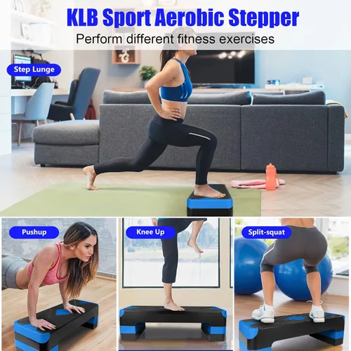 Vista 6 de Entrenador de plataforma escalonado aeróbico de entrenamiento de ejercicio ajustable