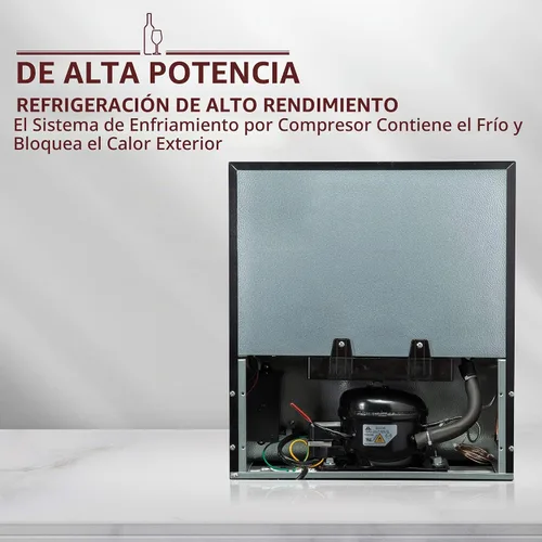 Vista 8 de Schmecke - Refrigerador de vino con compresor de 12 botellas con cerradura Gran bodega independiente Refrigerador de vino digital 41f-64f