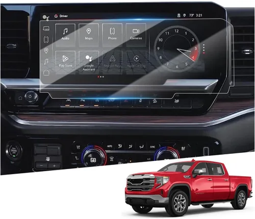 Vista 12 de YEE PIN Protector de pantalla GMC Elevation de 12.3 pulgadas 2022 GMC Sierra Accesorios, 2022 GMC Sierra 1500 SLE 2022 Protector de pantalla de 12.3