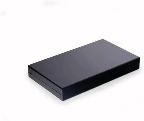 Vista 5 de Bey-Berk Damien - Juego de backgammon de acrílico, estuche de Lucite negro de 14 pulgadas con cierre magnético y piezas de juego completas, elegante