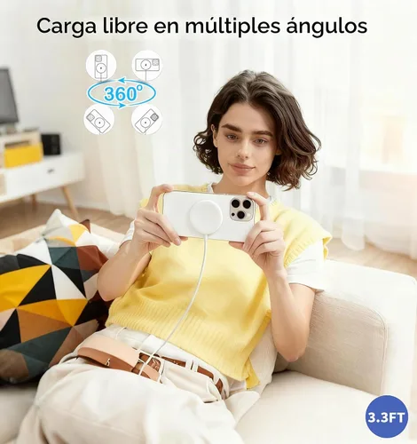 Vista 7 de Cargador inalámbrico magnético [certificado Apple MFi] Cargador iPhone