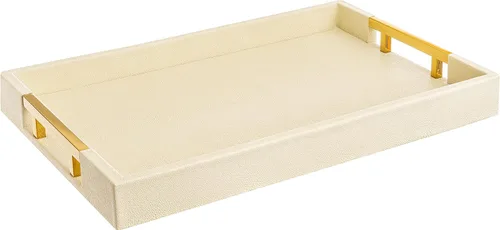 Vista 31 de Home Redefined - Moderna y elegante bandeja rectangular de 17.5 x 12 pulgadas, estilo shagreen, color azul bebé claro, con aspecto de cuero falso
