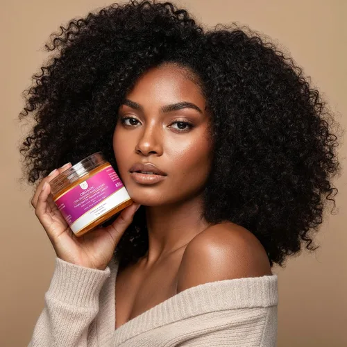 Vista 8 de MAKOF BEAUTY Gel de crema para definir y peinar rizos, mejora la definición de los rizos y la sujeción duradera. Con linaza, semilla de calabaza